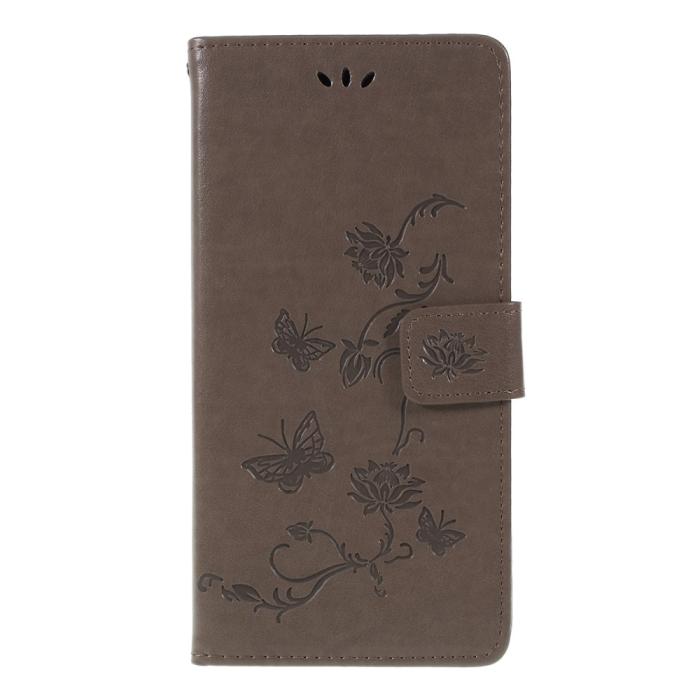 OEM - Imprint Butterfly Plånboksfodral Huawei P Smart Z - Grå