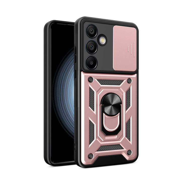 OEM - Galaxy A56 Mobilskal Hybrid Armor Camshield - Rosa