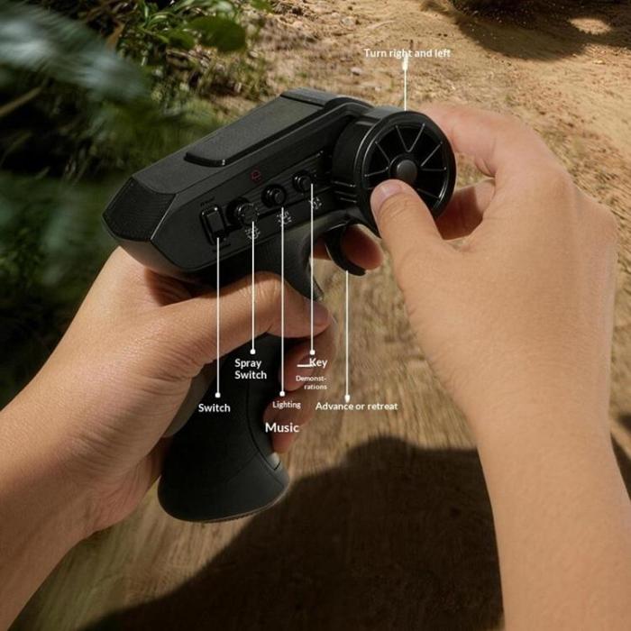 OEM - 2.4GHz Fjärrstyrd Bull Stuntbil Terrängfordon med Vattendimma YL-134 - Blå