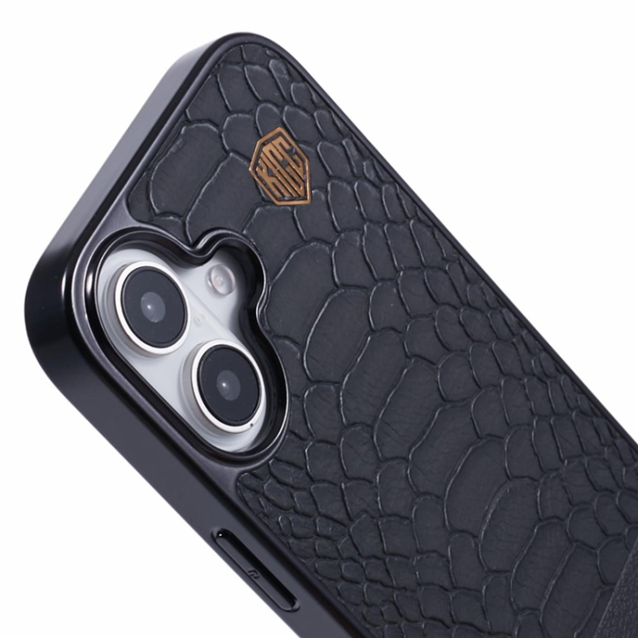 KIGC - KIGC iPhone 16 Mobilskal MagSafe Crocodile - Svart