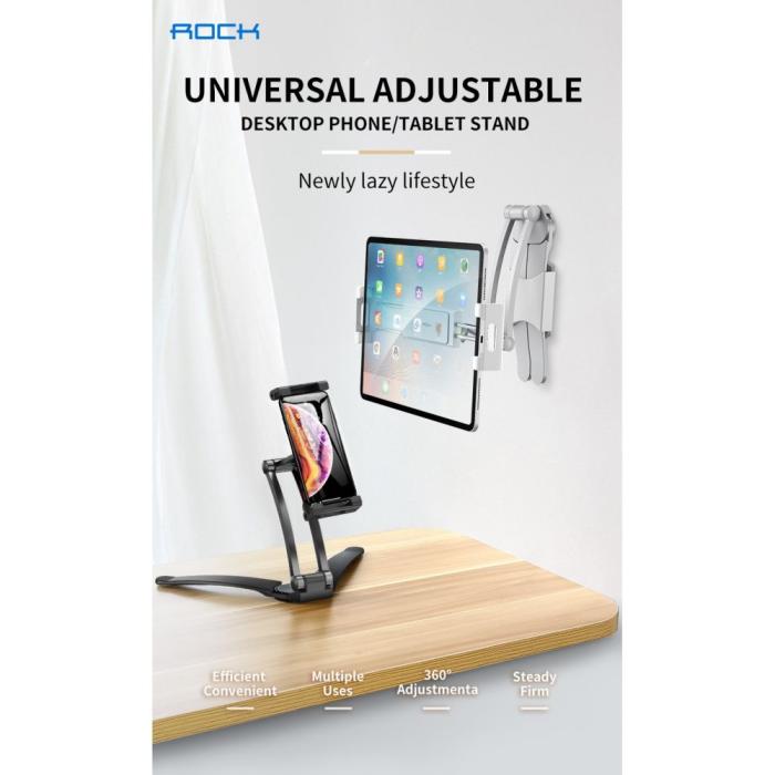 UTGATT - ROCK Universal Stativhållaren Smartphone & Tablet Silver