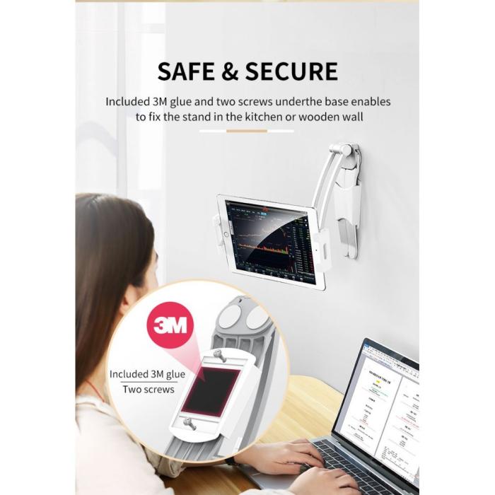 UTGATT - ROCK Universal Stativhållaren Smartphone & Tablet Silver
