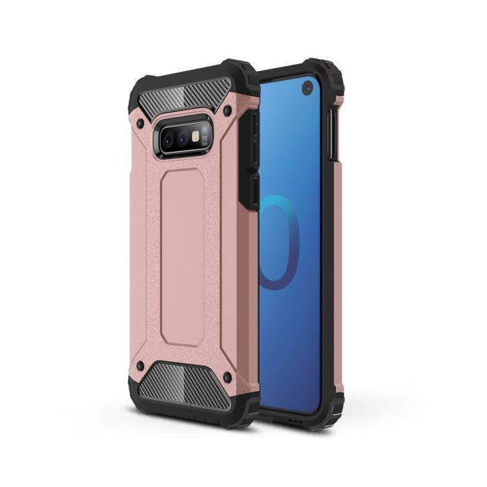 UTGATT4 - Armor Guard Skal för Samsung Galaxy S10e - Roséguld
