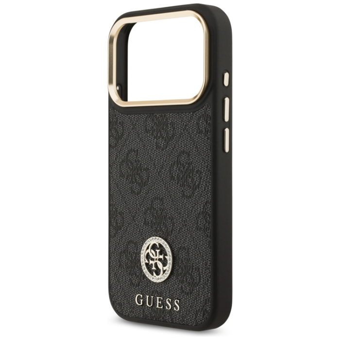 Guess - Guess iPhone 17 Pro Max Mobilskal Magsafe Strass Logo - Svart