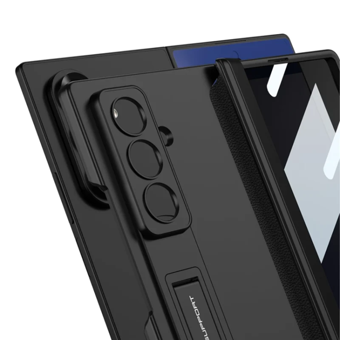 GKK - GKK Galaxy Z Fold 7 Mobilskal Kickstand med Härdat glas