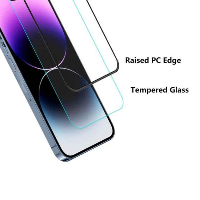 OEM - [2-PACK] iPhone 15 Pro Max Härdat Glas Skärmskydd - Svart