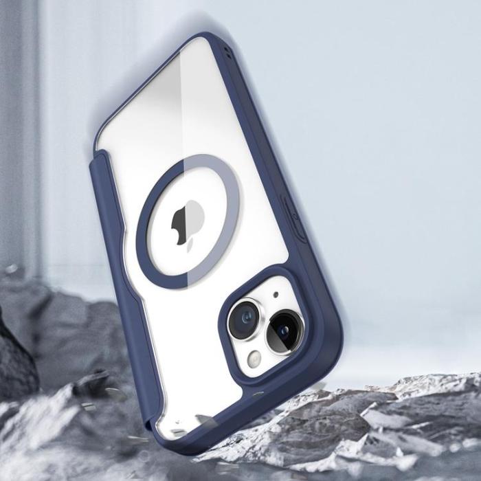 Dux Ducis - Dux Ducis iPhone 15 Plus Plånboksfodral Magsfae Skin X Pro - Blå