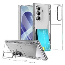 A-One Brand - Pl&aring;nboksfodral F&ouml;r Galaxy Z Fold 8 med H&auml;rdat Glas - Transparent