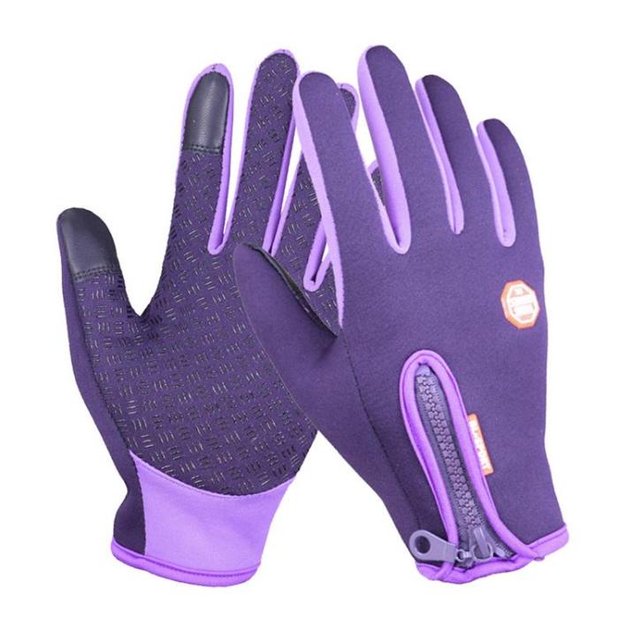 A-One Brand - Vattenavvisande Touchvantar / Handskar - Medium - Lila