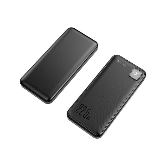 Forever - Forever Powerbank 10000mAh 22.5W PD QC - Svart