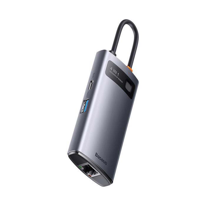 BASEUS - Baseus Hub 4in1 USB Type-C - Grå