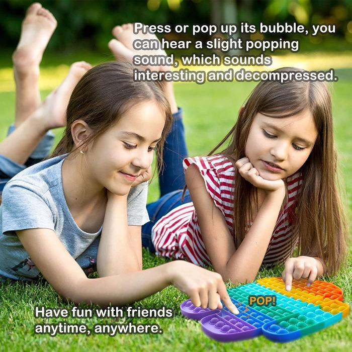 UTGATT1 - MEGA AmongUs - Pop it Fidget Toy, leksak, Stress Relief Toy - Flerfärgad