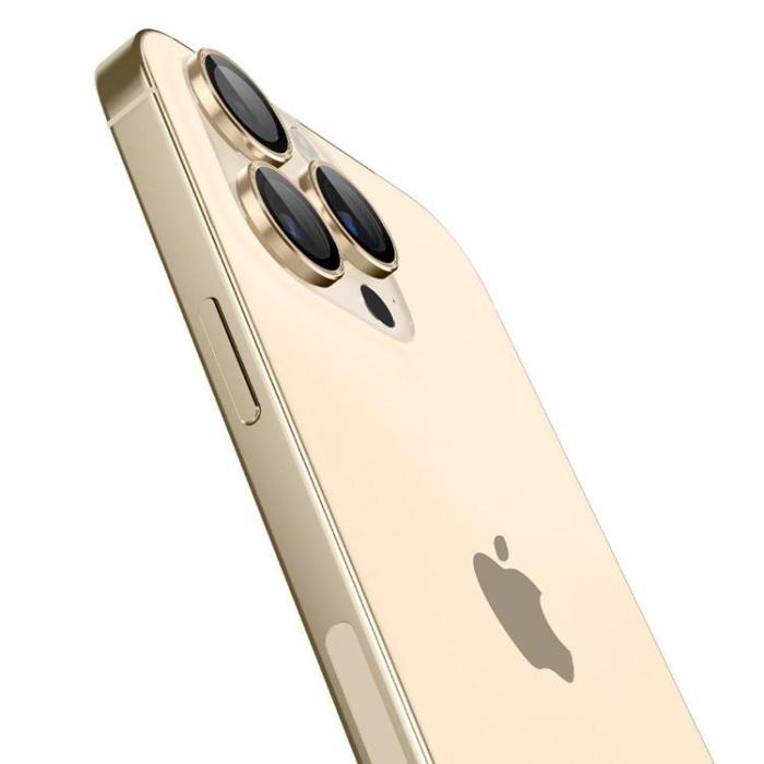 UTGATT - [2-Pack] Spigen iPhone 14 Pro/14 Pro Max Kameralinsskydd i Härdat Glas - Guld