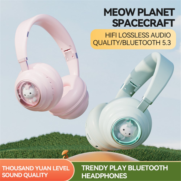 A-One Brand - Over-Ear Trådlösa Hörlurar för Barn Bluetooth Cat RGB-ljus KE-30