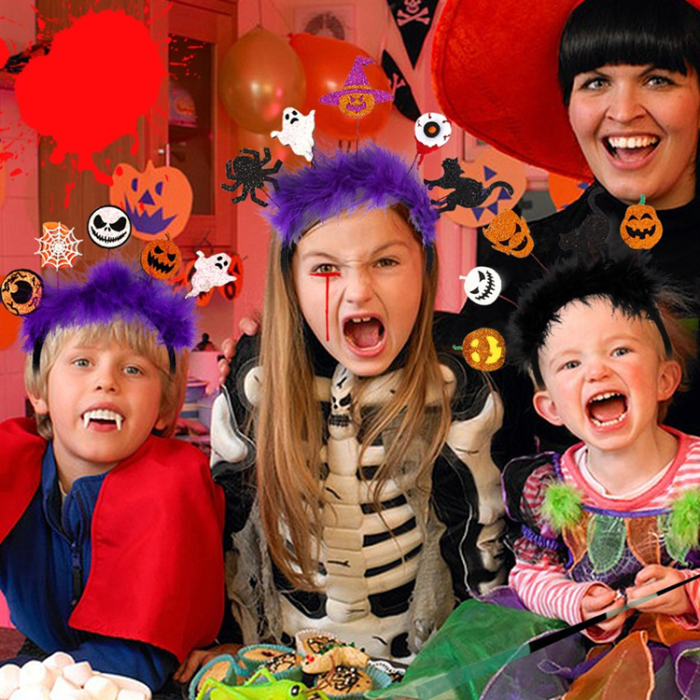 OEM - Halloween Hårband Pumpa Spindel Skelett - Spindel+Katt