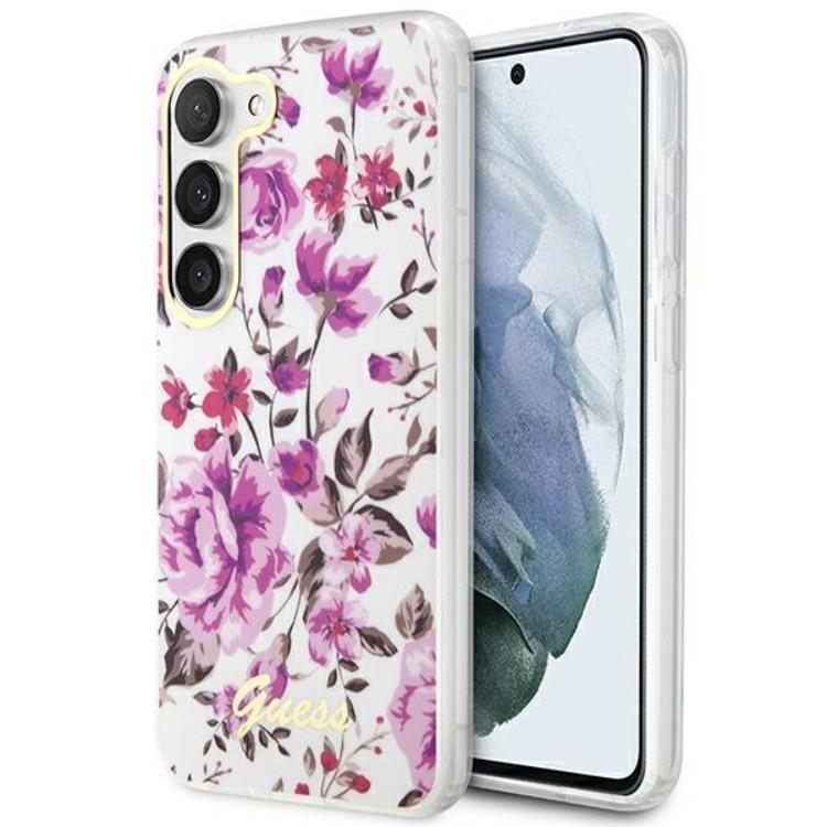 Guess Mobilskal till Galaxy S23 Plus Flower Collection - Vit | 2353 | AlltMobil