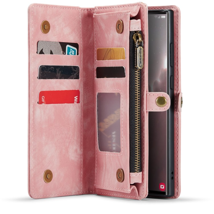 Caseme - Caseme Galaxy S23 Ultra Plånboksfodral Detachable - Rosa