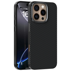 ABEEL - ABEEL iPhone 16 Pro Max Mobilskal MagSafe Carbon Fiber Texture