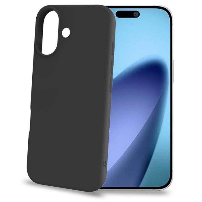 Celly - Celly iPhone 17 Mobilskal Cromo Soft Rubber - Svart