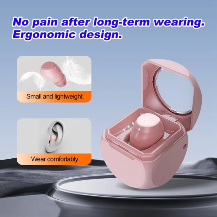 A-One Brand - Singel Mini Bluetooth In-Ear Trådlösa Hörlurar Q1 - Rosa