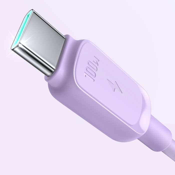 Joyroom - Joyroom USB-C till USB-C kabel 100W 1.2m - Lila