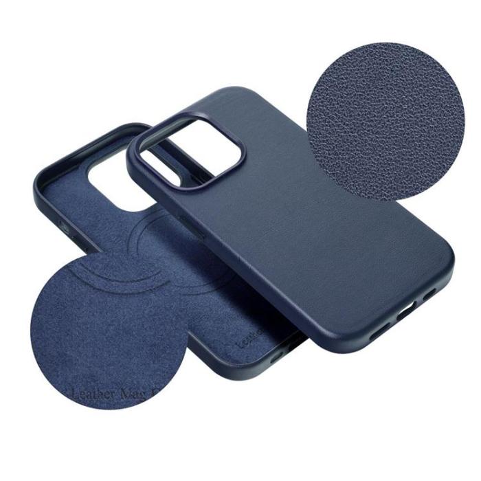 OEM - iPhone 11 Pro Magsafe Skal Läder - Indigo Blå
