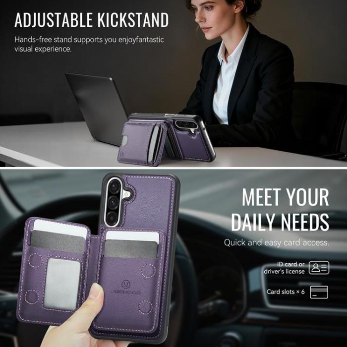 OEM - JEEHOOD Samsung Galaxy A26 5G Mobilskal KonstLäder - Lila