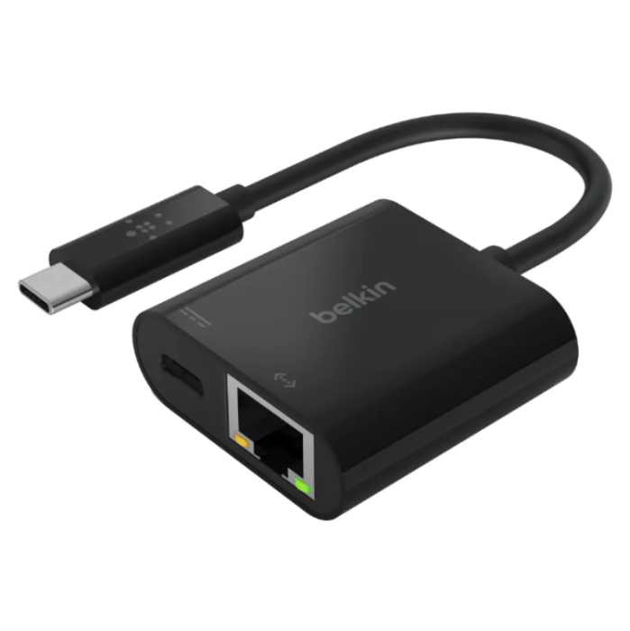 UTGATT1 - Belkin PD USB-C Gigabit Ethernet Adapter 60W - Svart