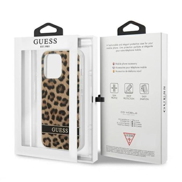 Guess - Guess iPhone 13 Pro Mobilskal Leopard - Brun