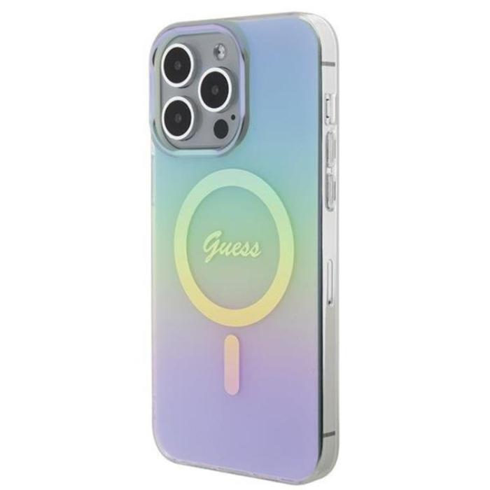 Guess - Guess iPhone 15 Pro Mobilskal Magsafe IML Iridescent - Turquoise