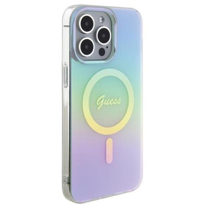 Guess - Guess iPhone 15 Pro Mobilskal Magsafe IML Iridescent - Turquoise