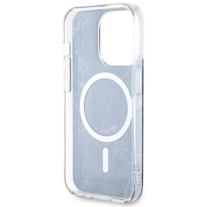 Guess - Guess iPhone 14 Pro Max Mobilskal MagSafe Marble - Svart