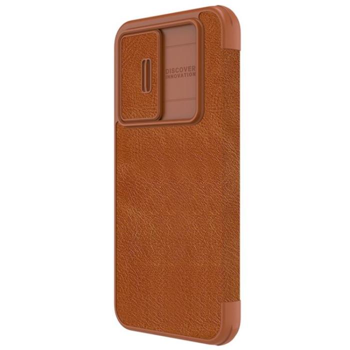 Nillkin - Nillkin Galaxy A54 5G Plånboksfodral Qin Läder Pro - Brun