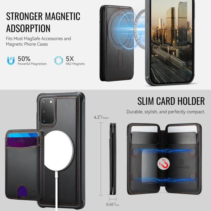 OEM - JEEHOOD Mobilskal till Samsung Galaxy S20 5G Konstläder - Svart