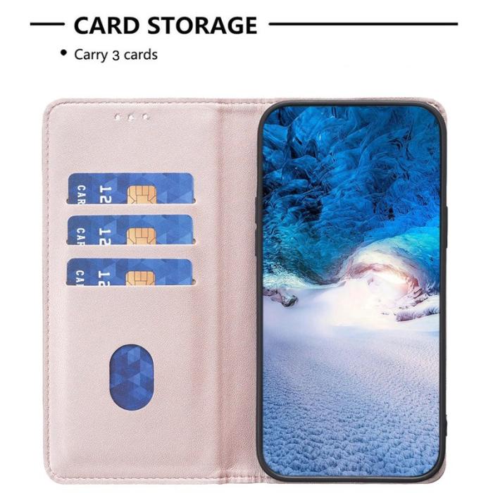 BINFEN COLOR - BINFEN Samsung Galaxy A57 Fodral KonstLäder - Roséguld