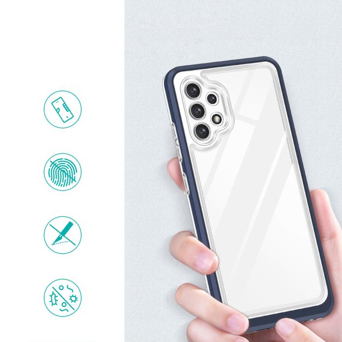 OEM - Galaxy A32 5G Skal Clear 3in1 - Blå