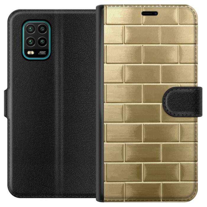 iSecrets - Plånboksfodral till Xiaomi Mi 10 Lite 5G med Gyllene Murstenar