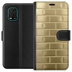 Gustaf - Pl&aring;nboksfodral till Xiaomi Mi 10 Lite 5G med Gyllene Murstenar
