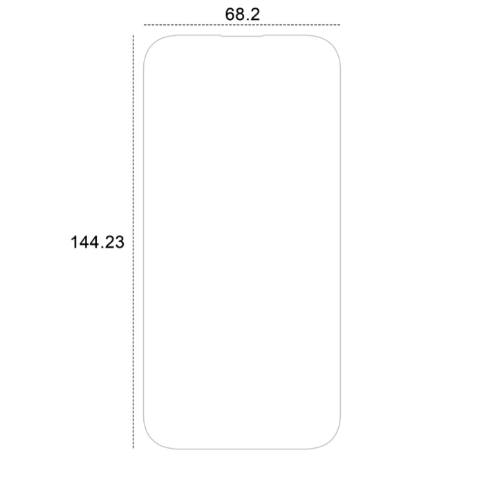 Etteri - Etteri iPhone 15 Härdat Glas Skärmskydd Hybrid - Transparent