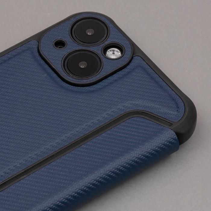 OEM - Galaxy S24 Plånboksfodral Smart Carbon - Blå