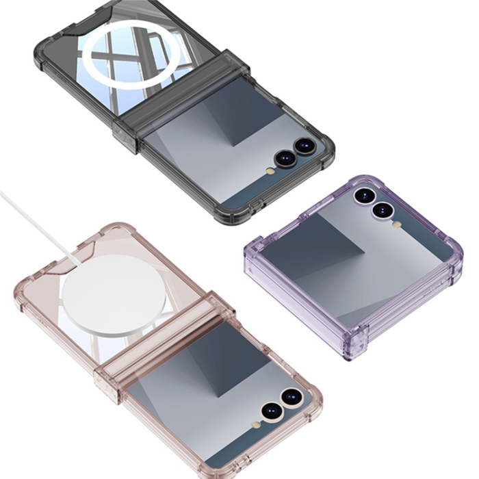 GKK - GKK Galaxy Z Flip 7 Mobilskal MagSafe Airbag Hinge Shockproof - Blå
