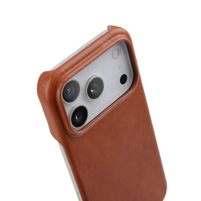 Melkco - MELKCO Mobilskal till iPhone 17 Pro Max i äkta läder och PC - Brun