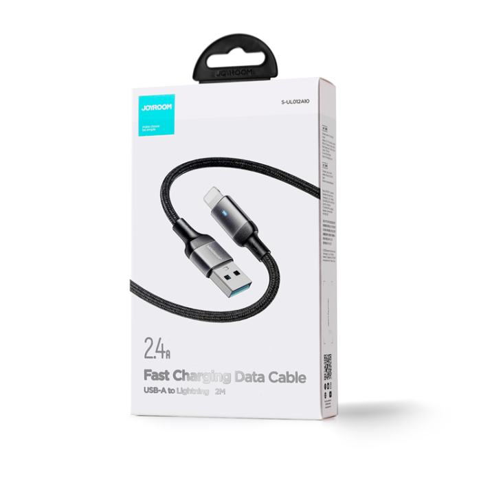 Joyroom - Joyroom A10 USB-A till Lightning kabel 2m - Svart