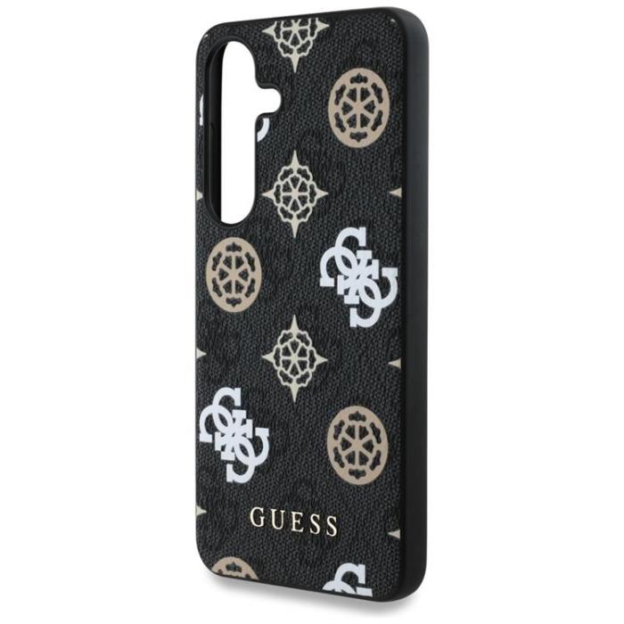 Guess - Guess Galaxy S25 Mobilskal MagSafe 4G Printed Colored Peony - Svart