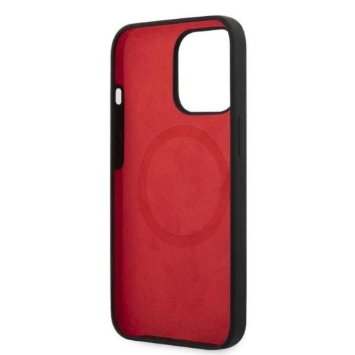 Ferrari - Ferrari iPhone 13 Pro Max Skal Magsafe Silicone Metal Logo - Svart