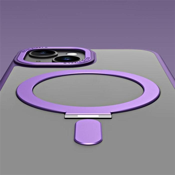 OEM - iPhone 15 Mobilskal Magsafe Kickstand - Mörkblå