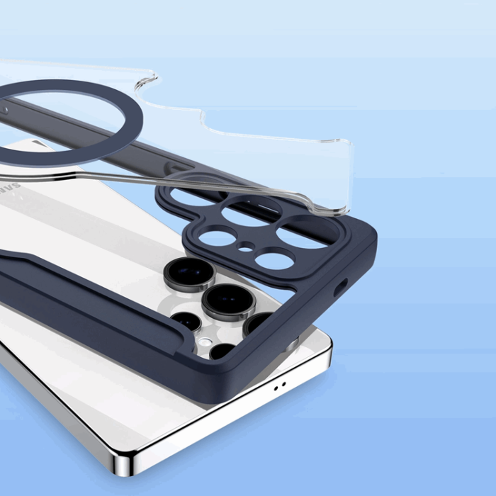 Dux Ducis - Dux Ducis Galaxy S25 Ultra Plånboksfodral MagSafe Skin X Pro - Blå