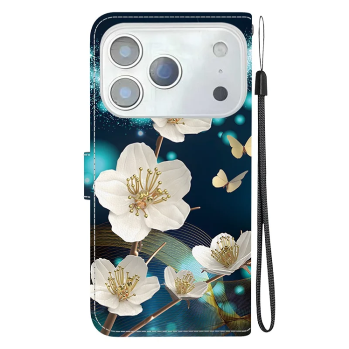 A-One Brand - iPhone 17 Pro Max Plånboksfodral Med Lanyard - Magnolia