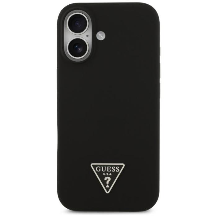 Guess - Guess iPhone 17 Mobilskal MagSafe Silikon Triangle Logo - Svart