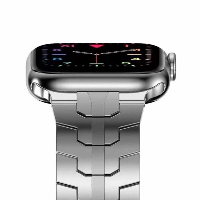 OEM - Apple Watch 2/3/4/5/6/7/SE (42/44/45mm) Armband Race Stainless Steel - Silver
